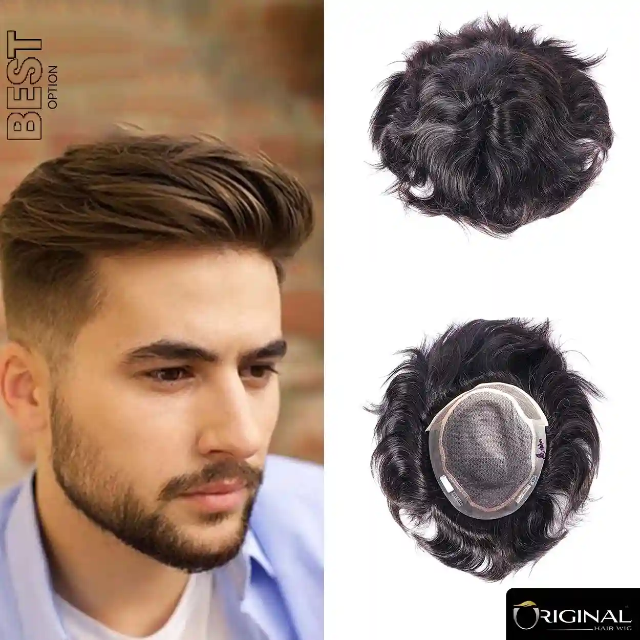 Golden Mirage Front Lace Hair Patch – Ultra Natural Hairline Realistic Scalp Look